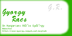 gyorgy racs business card